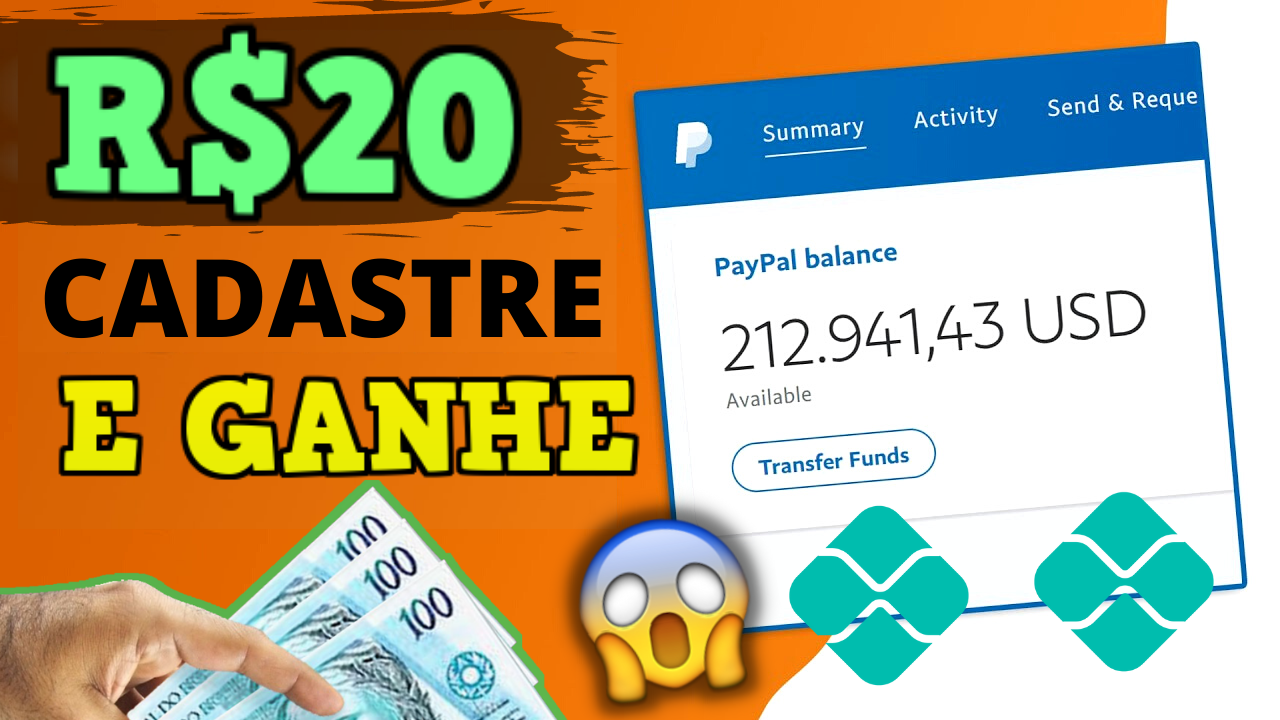 você NÃO VIU AINDA! 😱 Esse APLICATIVO Paga R💲 20 NO CADASTRO