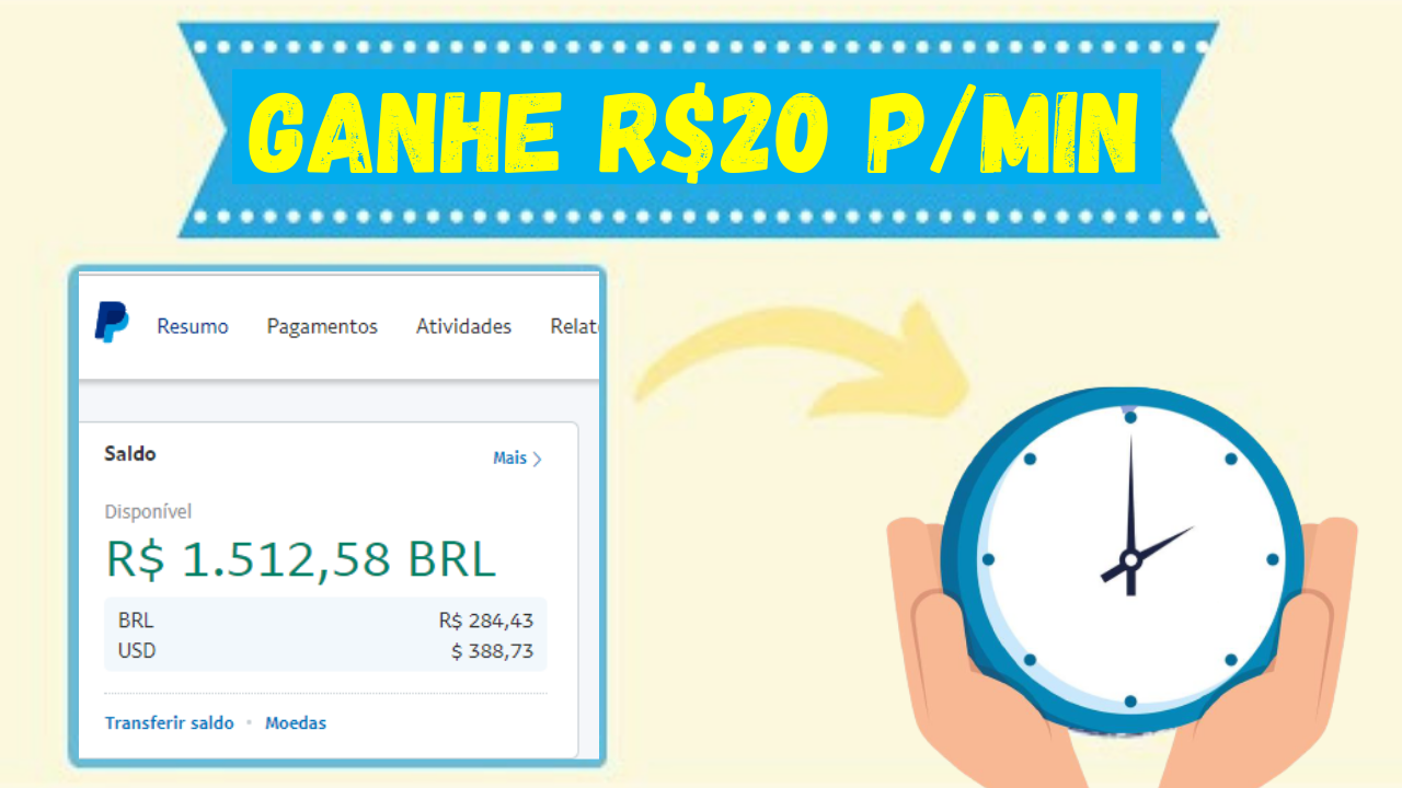 Ganhe R$ 20 GRÁTIS a cada 1 Minutos (Ganhe dinheiro online 2021)