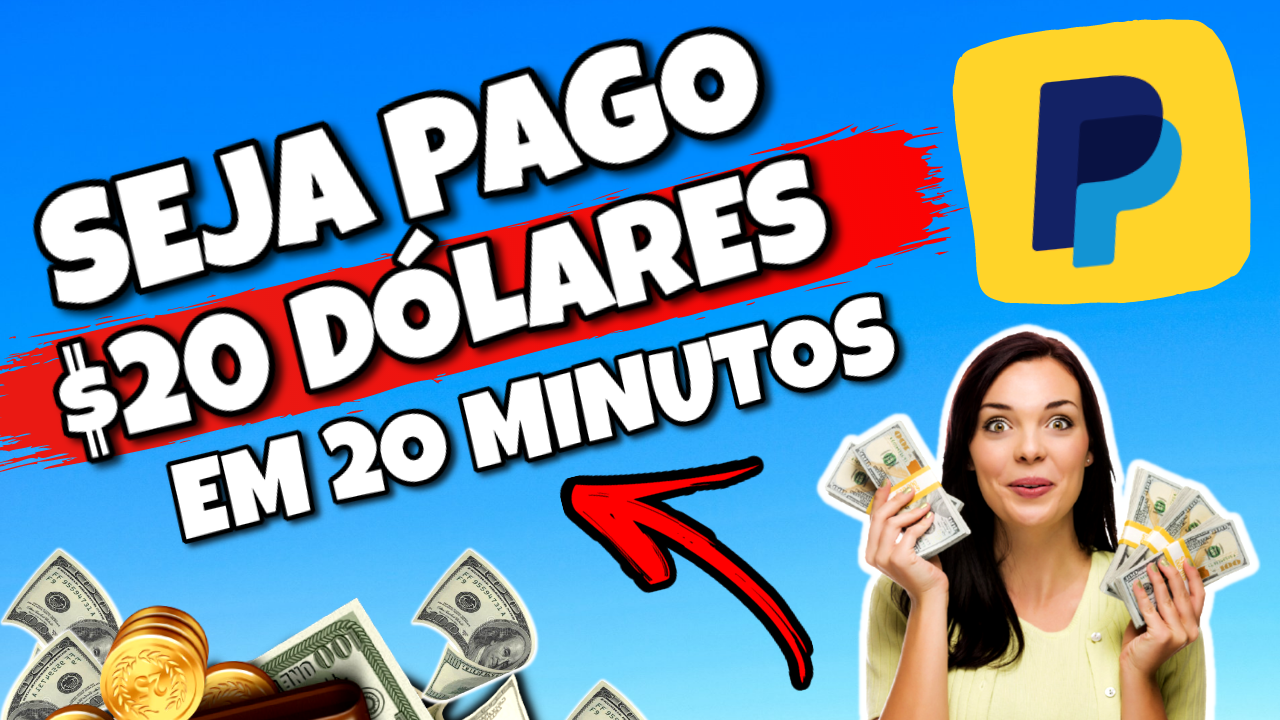 RECEBA $20 DÓLARES A CADA 20 MINUTOS | COMO GANHAR DINHEIRO NO PAYPAL
