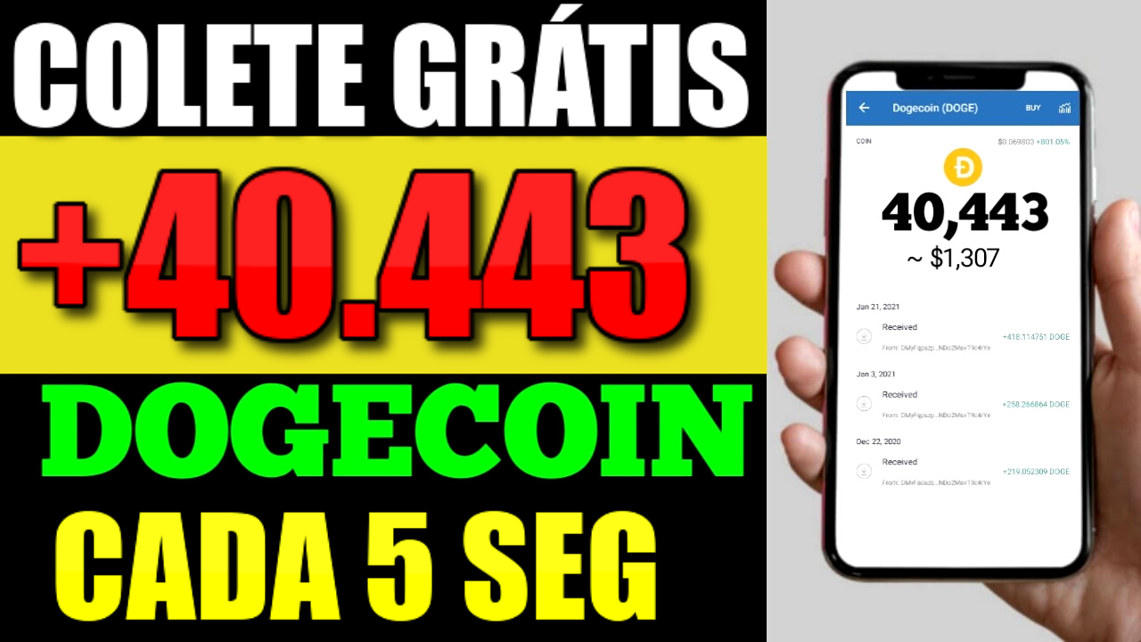 Colete DOGECOIN Grátis A Cada 5 SEGUNDOS ( RECEBA DOGE NA HORA ) Ganhar Dinheiro Online