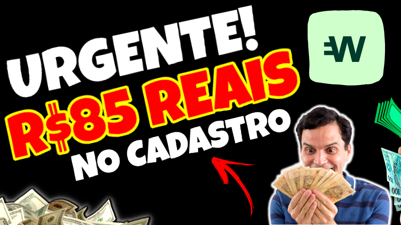 Ganhe R$85 Só no CADASTRO [SEM PAGAR NADA] Como Ganhar Dinheiro