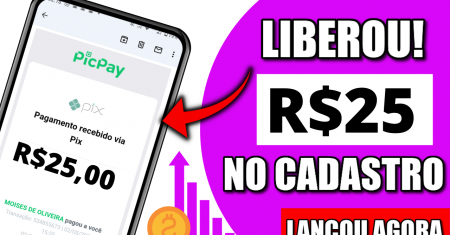 [Cadastrou Ganhou R$25] APP PAGANDO POR CADASTRO Via PIX 2022 (Ganhe Dinheiro na Internet)