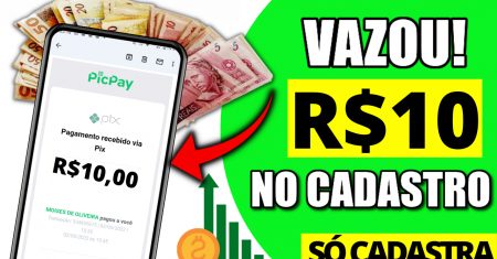 [Cadastre e Ganhe R$1O] CORRE! APP PAGANDO 10 POR CADASTRO 2022 (App Pagando no Cadastro 2022)