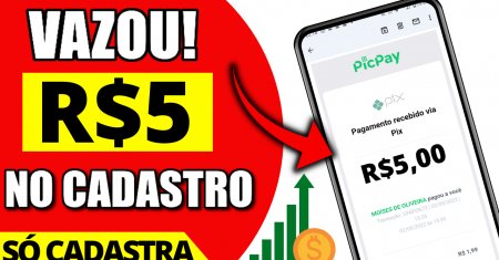 GANHE R$5 NO CADASTRO! VIA PIX – APP PAGANDO POR CADASTRO 2022 (Ganhar Dinheiro na Internet)