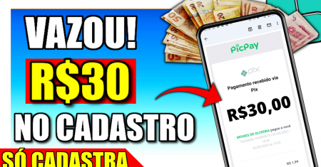 [Cadastre e Ganhe R$30] no Pix! APLICATIVO PAGANDO R$30 POR CADASTRO 2022 Ganhar Dinheiro na Internet