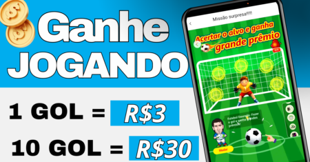 APP PAGANDO R$3 NO PIX PRA ACERTAR O GOL JOGO PARA GANHAR DINHEIRO RAPIDO E FACIL