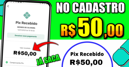 APP PAGANDO! R$50 NO CADASTRO E SACAR sem DEPOSITO | CADASTROU GANHOU (App Pagando por Cadastro via Pix)