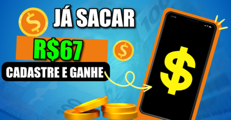CADASTROU GANHOU! $67 Só NO CADASTRO APP PAGANDO NO CADASTRO VIA PIX (Ganhar Dinheiro no cadastro)