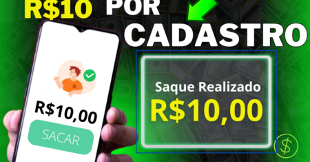 [Cadastre e ganhe] R$ 10 Grátis – APP para GANHAR DINHEIRO no CADASTRO Via Pix 2024