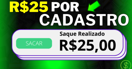 [Cadastre e ganhe] R$ 25 Grátis – APP para GANHAR DINHEIRO no CADASTRO Via Pix 2024
