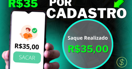 [Cadastre e ganhe] R$ 35 Grátis – APP para GANHAR DINHEIRO no CADASTRO Via Pix 2024