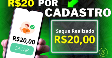[Cadastre e ganhe] R$ 20 Grátis via pix – APP Para GANHAR DINHEIRO no CADASTRO Via Pix 2024
