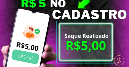 APP Paga R$ 5 só pelo Cadastro – App Pagando no Cadastro 2024 (cadastre e ganhe dinheiro)