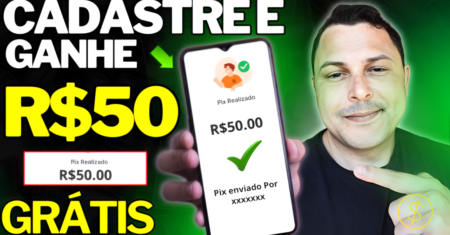 FAÇA Seu CADASTRO e GANHE 50 na HORA SEM PAGAR NADA (Ganhar Dinheiro no Cadastro)