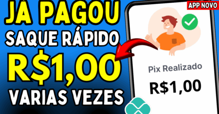 Saque R$1,00 Jogue e Ganhe Pix! APP de Renda Extra App de Ganhar Dinheiro Paga Mesmo