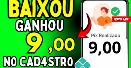 Cadastr9 e Ganhe APP PAGANDO no CADASTRO via Pix (novo ganhe no cadastro 2026)