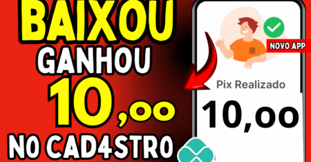 Cadast7e e Ganhe APP PAGANDO no CADASTRO via Pix novo ganhe no cadastro 2025